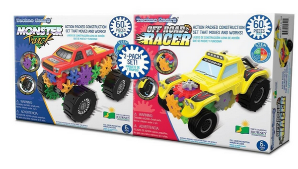 Monster Truck & Off Road Racer 2 Pack Construction Set - Techno Gears - sctoyswholesale