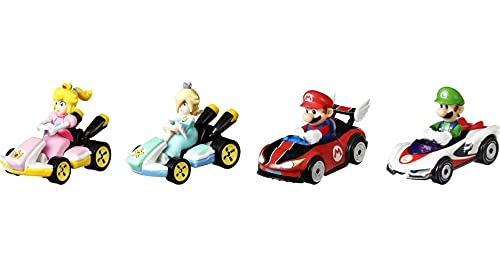 Hot Wheels Mario Kart Vehicle 4-Pack, Set of 4 Fan-Favorite Characters - sctoyswholesale