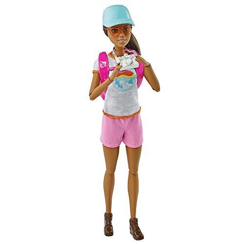 Barbie Hiking Doll, Brunette, with Puppy & 9 Accessories, Including Backpack Pet Carrier, Map, Camera & More - sctoyswholesale