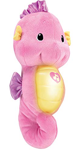 Fisher-Price Soothe & Glow Seahorse, Pink, Plush Toy with Music, Ocean Sounds and Lights for Baby - sctoyswholesale