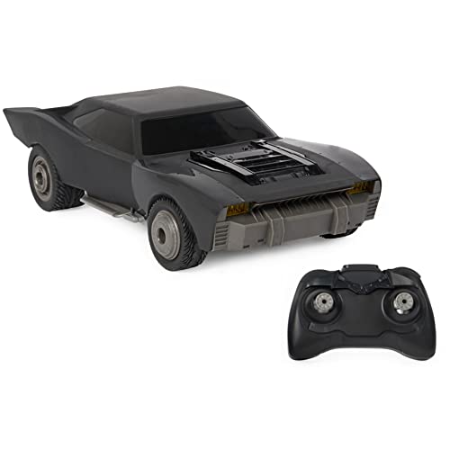 DC Comics, The Batman Turbo Boost Batmobile, Remote Control Car with Official Batman Movie Styling Kids Toys for Boys and Girls