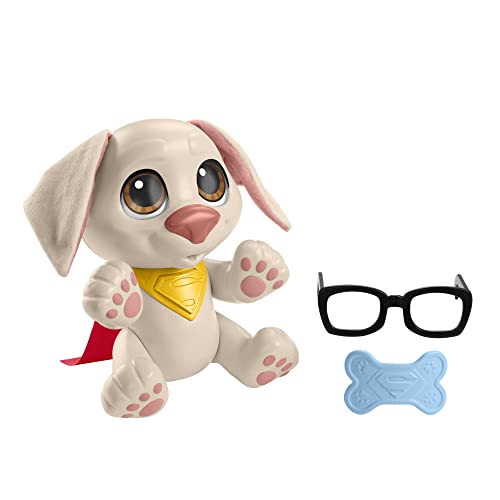 Fisher-Price Dc League of Super-Pets Doll Baby Krypto Poseable Toy with Sounds & 2 Accessories