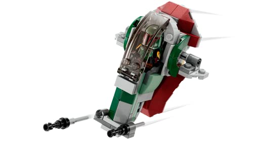 LEGO Star Wars Boba Fett's Starship Microfighter, Building Toy Vehicle with Adjustable Wings and Flick Shooters, The Mandalorian Set for Kids