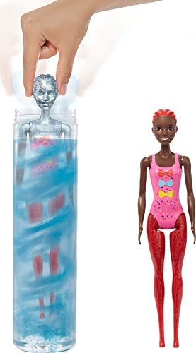 Barbie Color Reveal Glitter! Hair Swaps Doll, Glittery Blue with 25 Hairstyling & Party-Themed Surprises