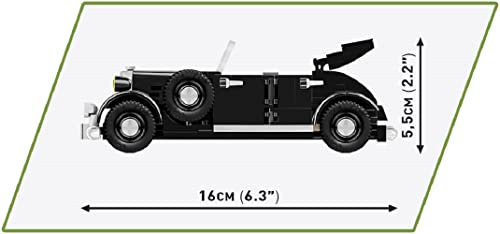 COBI Historical Collection World War II De Gaulle's Horch830BL Vehicle, Charcoal Black - sctoyswholesale