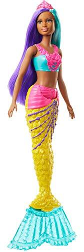 Barbie Dreamtopia Mermaid Doll, 12-inch, Teal and Purple Hair - sctoyswholesale