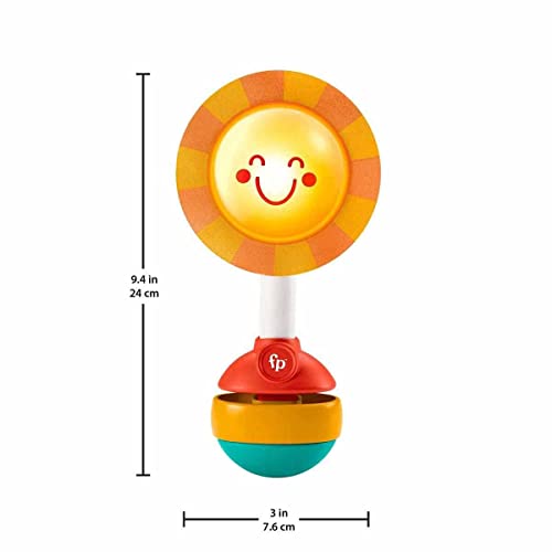Fisher-Price Shake & Shine Sun Rattle, Baby Toy BPA-Free Teething Toy with Sensory Details - sctoyswholesale