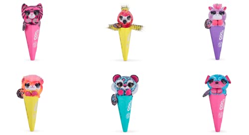 Coco Surprise Neon Plush (1 pack) Toy with Baby Collectible Pencil Topper Surprise in Cone by ZURU (Style May Vary)