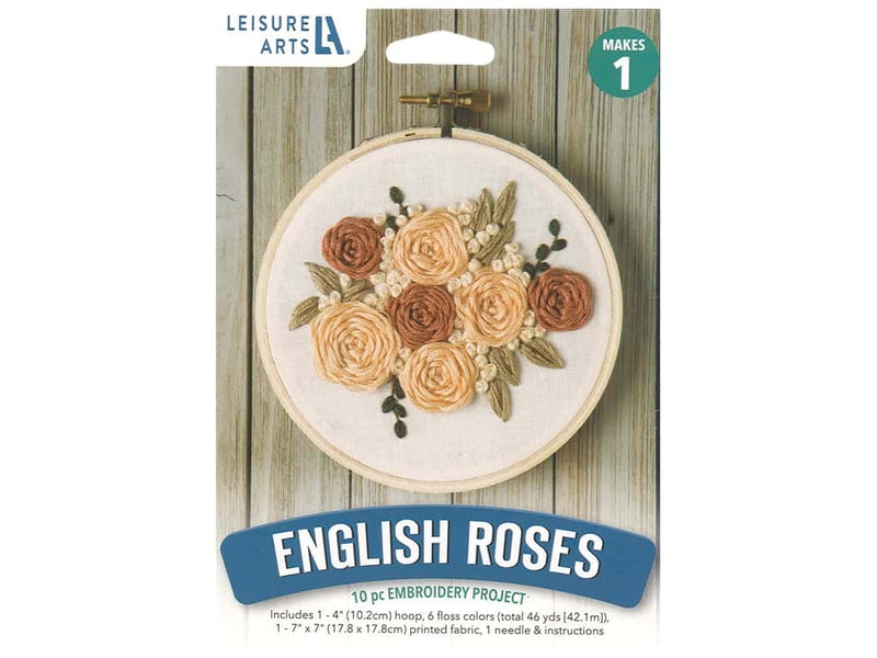 Leisure Arts Embroidery Kit - English Roses - sctoyswholesale