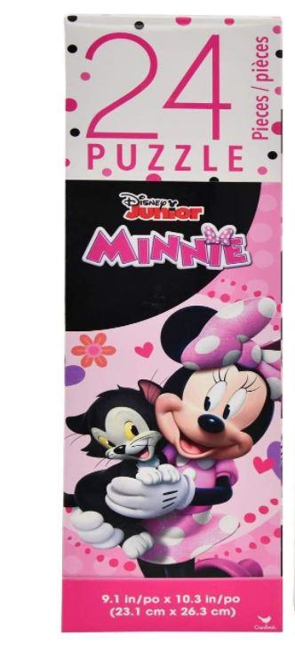 Minnie Mouse Disney Tower Box Puzzle 24 Pcs,  Educational Learning Activity for Kids & Children,  Size 9.1 x 10.3 Inch - sctoyswholesale