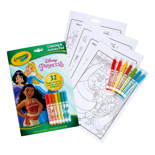 Crayola Disney Princesses  Coloring and Activity Pad with Markers - sctoyswholesale
