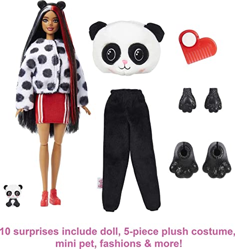 Barbie Cutie Reveal Doll with Panda Plush Costume & 10 Surprises Including Mini Pet & Color Change - sctoyswholesale