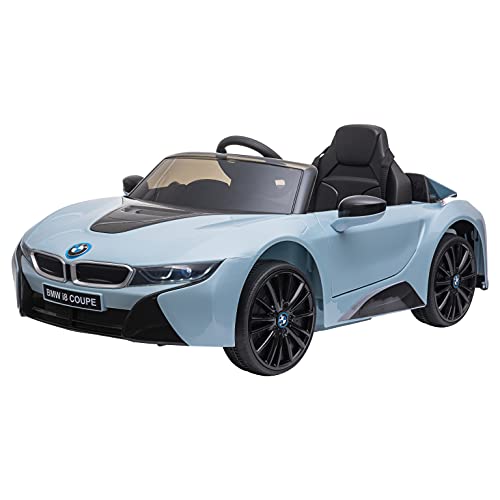 Licensed BMW I8 Coupe Electric Kids Ride-On Car 6V Battery Powered Toy with Remote Control Music Horn Lights MP3 Suspension Wheels for 37-96months Old Blue - sctoyswholesale