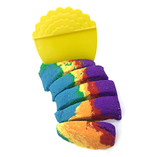 CRA-Z-Sand Rainbow Sand Jar with Bonus Surprise Tool Inside, Shape, Mold and Slice It, Fun Sensory Toy for Ages 4 and up