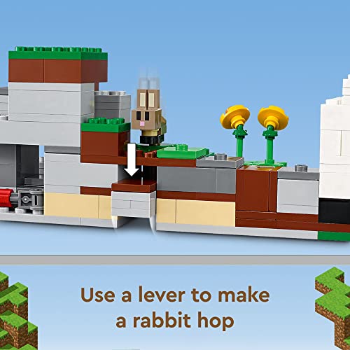 LEGO Minecraft The Rabbit Ranch House Farm Set, 21181 Animals Boys and Girls Age 8 Plus with Tamer and Zombie Figures