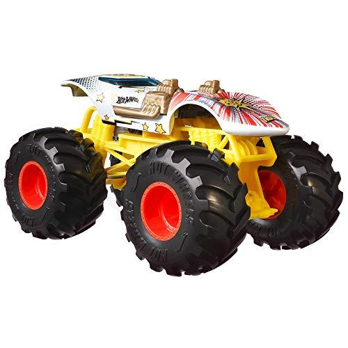 Hot Wheels Monster Trucks 1:24 Scale Vehicles, Collectible Die-Cast Metal  Toy Trucks with Giant Wheels & Stylized Chassis, Gift for Kids Ages 3 Years