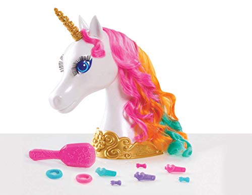 Barbie Dreamtopia Unicorn Styling Head, 10-pieces, Kids Toys for Ages 3 Up, Gifts and Presents by Just Play