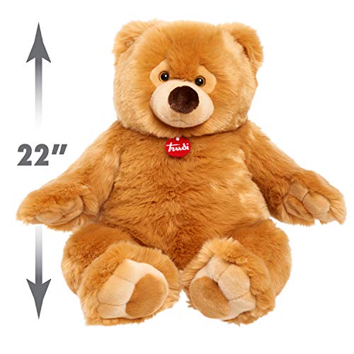 Premium Italian Designed Trudi Ettore Giant Teddy Bear, Big 22-inch Plush, Brown Bear, Kids Toys for Ages 3 Up by Just Play