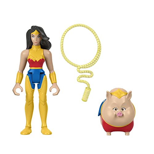 Fisher-Price DC League of Super-Pets Wonder Woman & PB, set of 2 poseable figures with accessory - sctoyswholesale