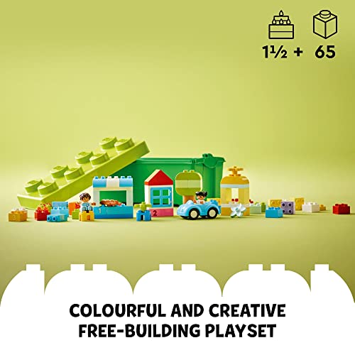 LEGO DUPLO Classic Brick Box Building Set with Storage 10913, Toy Car, Number Bricks and More, Learning Toys for Toddlers, Boys & Girls 18 Months Old