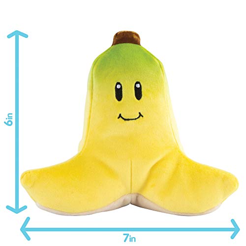 Club Mocchi-Mocchi- Mario Kart Plush - Banana Plushie - Squishy Mario Plushies - Plush Collectible Mario Toys, 6 inch