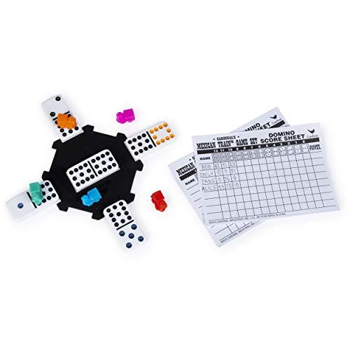 Mexican Train Dominoes Game in Aluminum Carry Case, for Families and Kids Ages 8 and up - sctoyswholesale