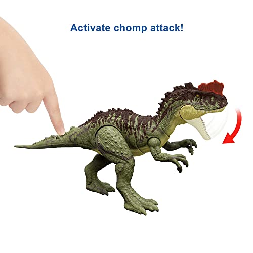 Jurassic World Dominion Massive Action Yangchuanosaurus Dinosaur Figure with Attack Movement, Toy Gift with Physical and Digital Play