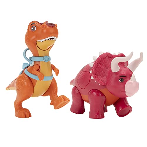 Dino Ranch Deluxe Dino 2-Pack - Features Biscuit, a 5-Inch T-Rex, and Angus, a 4-Inch Triceratops