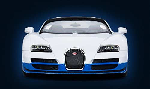 RASTAR RC Car | 1:24 Bugatti Veyron 16.4 Grand Sport Vitesse Radio Remote Control Racing Toy Car Model Vehicle, Black/Orange