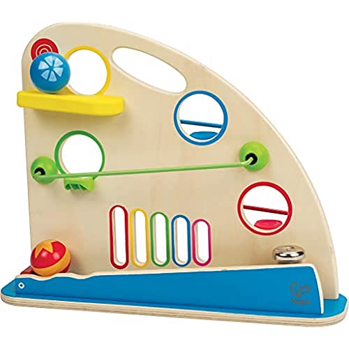 Award Winning Hape Totally Amazing Roller Derby Wooden Marble Racing Toddler Toy Multicolor, L: 16.5, W: 3.9, H: 13 inch