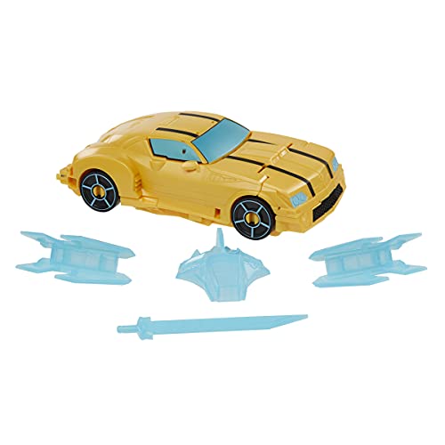 Transformers Toys Bumblebee Cyberverse Adventures Dinobots Unite Roll N’ Change Bumblebee Push-to-Convert Action Figure - sctoyswholesale