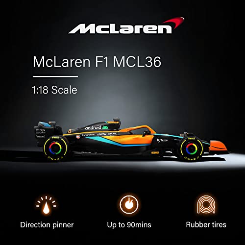 1:18 Scale Licensed McLaren F1 MCL36 Remote Control Car Model - Super Racing Collection for Kids and Adults - 2.4GHz RC Car