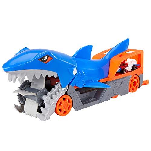Hot Wheels Shark Chomp Transporter Playset with One 1:64 Scale Car - sctoyswholesale