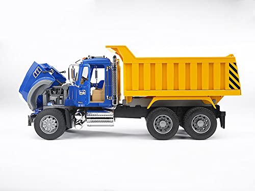 Bruder 02815 MACK Granite Dump Truck for Construction and Farm Pretend Play