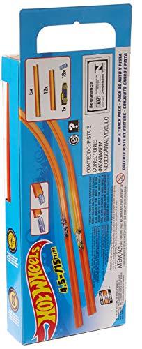 Hot Wheels Track Builder Straight Track with Car 15 Feet [Styles May Vary] - sctoyswholesale