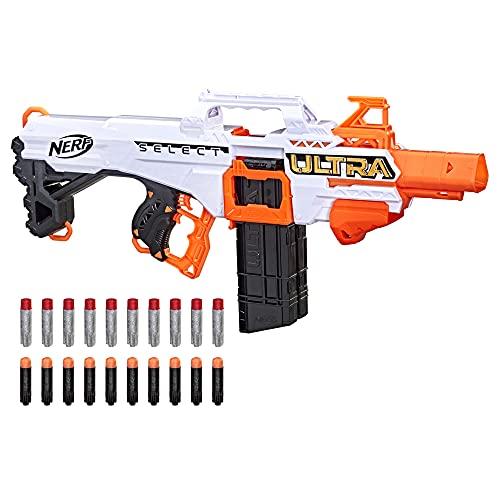 NERF Ultra Select Fully Motorized Blaster, Fire for Distance or Accuracy, Includes Clips and Darts - sctoyswholesale