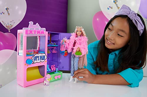 Barbie Extra Surprise Fashion Playset with 20 Pieces Including Pet Poodle, Closet and Push-Button Feature That Dispenses Fashion Accessories - sctoyswholesale