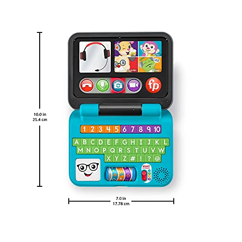 Fisher-Price Laugh & Learn Let's Connect Laptop, Electronic Toy with Lights, Music and Smart Stages Learning Content for Infants and Toddlers
