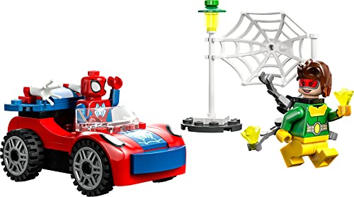 LEGO Marvel Spider-Man's Car and Doc Ock Set 10789, Spidey and His Amazing Friends Buildable Toy for Kids 4 Plus Years Old with Glow in The Dark Pieces