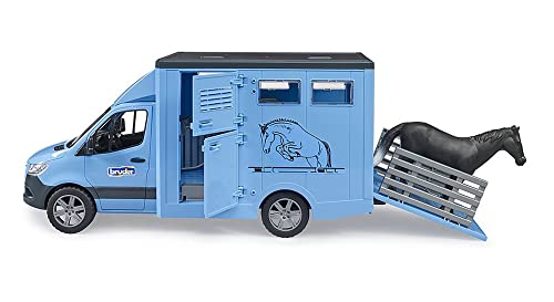 Bruder MB Sprinter Animal Transporter with 1 Horse - sctoyswholesale