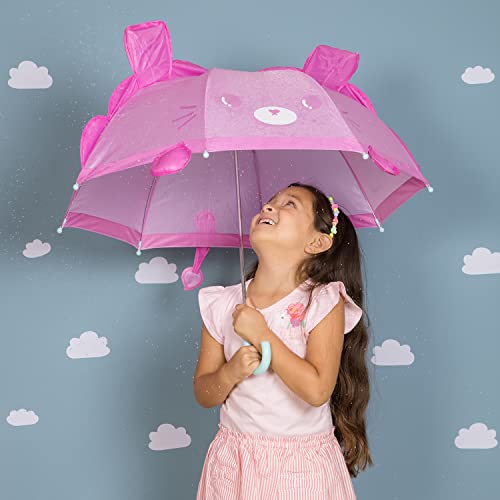 ADORA Water Activated Kid's Umbrella. Magic Reveal 26" Umbrella for the rain - Be Bright Lion face appears in the rain!