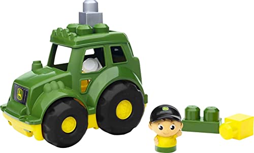 MEGA BLOKS John Deere Building Blocks Toy, Lil Tractor With 6 Pieces