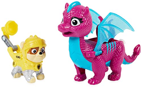 Paw Patrol, Rescue Knights Rubble and Dragon Blizzie Action Figures Set, Kids Toys for Ages 3 and up - sctoyswholesale