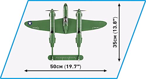 COBI Historical Collection: World War II Lockheed P-38 Lightning (H) Plane,Green - sctoyswholesale