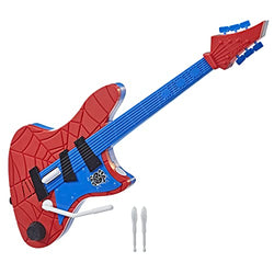 Spider-Man Marvel Across The Spider-Verse Spider-Punk Web Blast Toy Guitar with Whammy Bar Blast Action, Super Hero Toys for 5 Year Old Boys and Girls and Up