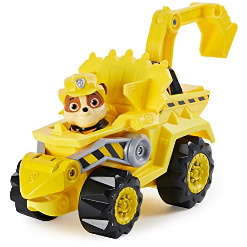 PAW Patrol, Dino Rescue Rubble’s Deluxe Rev Up Vehicle with Mystery Dinosaur Figure (Dino Rubble) - sctoyswholesale