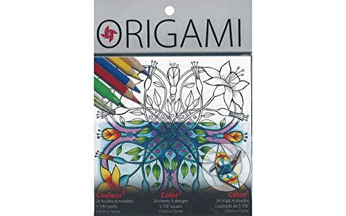 Origami Paper Yasutomo Color2 , 5-7/8 x 5-7/8 Inches, Yuzen Patterns, 24 Sheets - sctoyswholesale