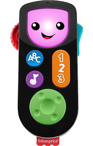 Fisher-Price Laugh & Learn Baby & Toddler Toy Stream & Learn Remote Pretend Tv Control With Music & Lights
