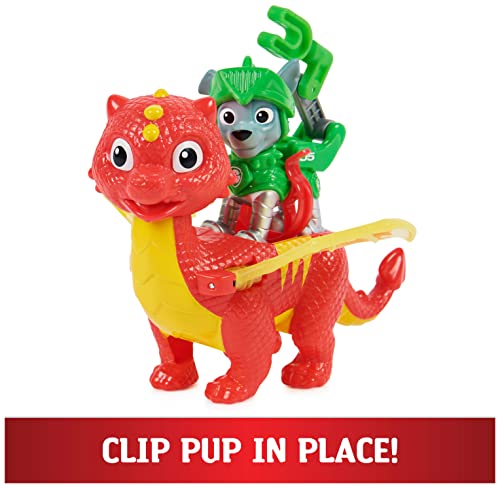 PAW Patrol, Rescue Knights Rocky and Dragon Flame Action Figures Set, Kids Toys for Ages 3 and up - sctoyswholesale