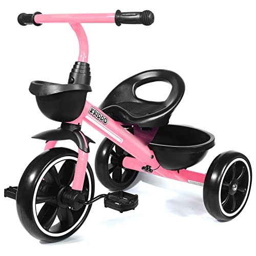 KRIDDO Kids Tricycles Age 24 Month to 4 Years,Gift Toddler Trike for 2.5 to 5/ 2-4 Year Olds.